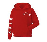 Daily Apparel Sam and Colby XPLR Merch Hoodie Long Sleeve Sweatshirt Casual Pullover Hoodies Unisex Tops for Uk Mens/Women/Kids Hip Hop Casual Streetwear for Fans Red