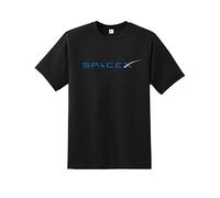 Daily Apparel SpaceX Logo Men's T-Shirt, Quality Printed Classic Blue & White Print Short Sleeve SpaceX T-Shirt for Men/Women/Kids