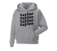 Daily Apparel Taylor Hoodie|Retro Groovy Long Sleeve Pullover Unisex Tops for Uk Mens/Women/Kids Premium mens Hooded Top Hip Hop Casual Streetwear for Taylor Music Fans, Birthday Christmas Grey