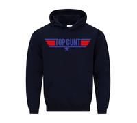 Daily Apparel Top CUNT Unisex hoodie Rude Offensive Movie Nerd Gamer Joke Quality Printed Hooded Top |Funny Vintage Style Unisex Hoodie Cozy & Stylish Jumper for UK Men/Women/Kids Navy