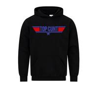 Daily Apparel Top CUNT Unisex hoodie Rude Offensive Movie Nerd Gamer Joke Quality Printed Hooded Top |Funny Vintage Style Unisex Hoodie Cozy & Stylish Jumper for UK Men/Women/Kids Black