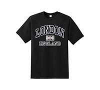Daily Apparel UK Flag London England Men's T-Shirt, Quality Printed UK Flag tee, Short Sleeve London England T-Shirt for Men/Women/Kids Black