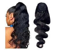 Daily Body Wave Drawstring Ponytail Human Hair Extensions Brazilian Remy Clip In for Women Hairpieces(26inches)