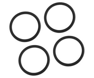 Daily Bottle Maintenance Gaskets Flexible Silicone Replacement Seals, Four Black Chug Cap Spare Pack for Travel Gear and Storage Care Replacement Gasket Rings Chug Cap Seal Rings Bottle Lid
