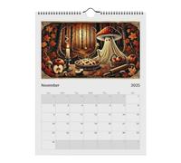 Daily Calendar, 2025 Nature Art Wall Calendar, Ghost Paper Table Decoration for Children's Room, Bedroom, Living Room
