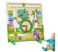 Daily Calendar Kids, Preschool Learning Clock, Fun Telling Time Teaching Tool, Educational Activity Set, Sturdy Learning Toys Travel Kit, Boys Girls Classroom Home Use 11.81x11.81 inches