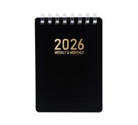 Daily Calendar Planner - 2026 A7 Pocket Workbook, Soft Coil Binding Design, Compact Organizer Layout, Portable Writing System | Journal Planning Book, Meeting Research Notes, Work Management