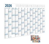 Daily Calendar - Poster Calendar 365 Days, 2026 Agenda Large for Kitchen Projects Gym Office Home Study Classroom