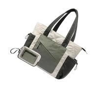 Daily Carry Tote Bag with Quilted Panels, Zip Opening, Front Pocket, Side Holders, Lightweight Finish for Errands Tote Bag Puffer Work Bags Laptop Handbags Purses Everyday Carryall Handbag Organizer