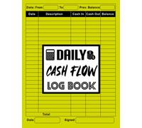 Daily Cash Flow Log Book: Cash Monitoring And Tracking Register, Daily Cash Monitoring Ledger Notebook, Money Management Receipt Book | 2856 cashflow entries