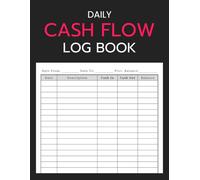 Daily Cash Flow Log Book: Petty Cash Large Ledger Book for Business - Financial Journal for Cash In and Cash Out - 110 Pages (8.5" x 11" Inches)