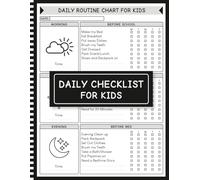 Daily Checklist for Kids: Organized Schedule Tracker for Morning, Afternoon, and Bedtime Tasks
