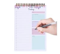 Daily Checklist Notepads - 52 Sheets Things to Do Memo Writing Pad | Things to Do Memo Writing Pad, Checklist Notebook Organizer, Portable Daily Reminder for Holiday Shopping