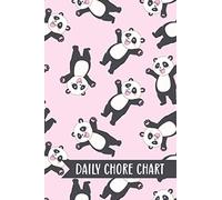 Daily Chore Chart: Happy Panda Kids Weekly Checklist Task Family Behavior Journal Small Reward Tracking Organizer List For Children Routine Reusable Chores Responsibility Training System