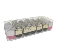 Daily Contact Lens Organizer 7 Grids Clear Plastic Organizer Box with Lid Dustproof Storage Box for Daily Colored Disposable Contact Lenses for Small Items Hair Clips, Beads Le
