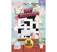 DAILY CROSSWORD| 55 PUZZLES, 6x9"| BEAUTIFUL FRONT& BACK COVER|LARGE PRINT| DAILY THEMED PUZZLE BOOK |110 PAGES: SOLUTIONS INCLUDED: FUN FOR ANY ... RELIEF| CALM YOUR MIND (MINDFULLNESS PUZZLES)