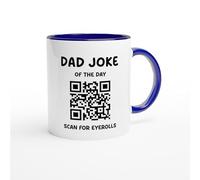 Daily Dad Joke Mug | Funny Coffee Mug Gift for Father's Day, Birthdays & Christmas, Best Daddy Ever QR Code Cup from Son, Daughter or Wife | New Hillarious Jokes