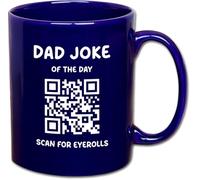 Daily Dad Joke Mug | Funny Coffee Mug Gift For Father's Day, Birthdays & Christmas, Best Daddy Ever QR Code Cup From Son, Daughter or Wife | New Hillarious Jokes Everyday
