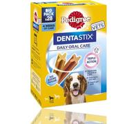 Daily Dental Care Chews for Medium Dogs 10-25kg, 28 Pack, Vet Recommended, Triple Action DentaStix Daily Dental Chews