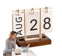 Daily Desk Calendar, Vintage Reusable Date Block, Wooden Desk Calendar, Date Block Calendars, Farmhouse Style Calendar, Rustic Wood Desk Calendars with Date Cards for Home, School