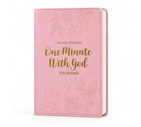 Daily Devotional & Prayer Journal for Women, 365 Entries, Pink Faux Leather | 365 short daily reflections with guided prayer sections for Bible reflection, quiet time and year-round faith habits.