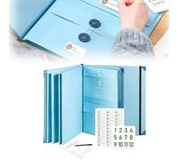 Daily Docs Binder, in Case I Die Folder, Important Document Organizer Personal Binder Organizer, Bound Expanding File Folder for Important Papers, Emergency Binder, Birth Certificates (Blue)