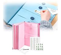 Daily Docs Binder, in Case I Die Folder, Important Document Organizer Personal Binder Organizer, Bound Expanding File Folder for Important Papers, Emergency Binder, Birth Certificates (Pink)