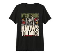 Daily Drawing Draw Every Day Sketchbook Practice Premium T-Shirt