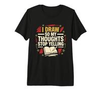 Daily Drawing Draw Every Day Sketchbook Practice Premium T-Shirt