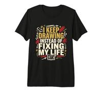 Daily Drawing Draw Every Day Sketchbook Practice Premium T-Shirt