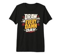 Daily Drawing Draw Every Day Sketchbook Practice Premium T-Shirt