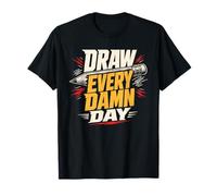 Daily Drawing Draw Every Day Sketchbook Practice T-Shirt