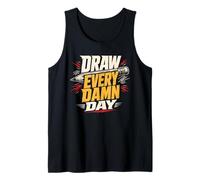 Daily Drawing Draw Every Day Sketchbook Practice Tank Top