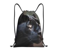 Daily Drawstring Sport Bag Animal Leopard Swim String Backpack Premium Gym Backpack for Adults Girls School 36X42cm