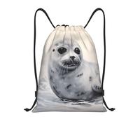 Daily Drawstring Sport Bag Harp Sea Dogs Swimming Backpack Unisex Swim String Backpack For Adults Shopping Kids 36X42Cm