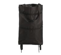 Daily Errand Bag with, Black | Foldable Grocery Tote Cart for Market Trips, Space Handy Home Storage Use