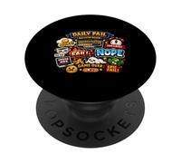 Daily Fail Procrastination Game Over Oops Error 404 Cartoon PopSockets Adhesive PopGrip