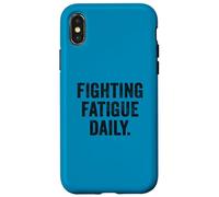 Daily Fatigue Battle Thyroid Chronic Illness Thyroid Warrior Case for iPhone X/XS