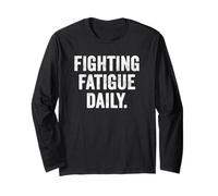 Daily Fatigue Battle Thyroid Warrior Tee Chronic Illness Long Sleeve T-Shirt