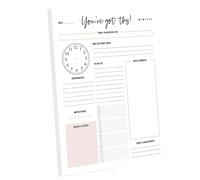 Daily Fitness Meal Planner With 60 Sheets Fitness Meal Tracking Notepads Workout Tracking Journal Notebook Portable Reading Review Notepads