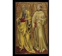 Daily Franciscan Prayer Journal Diary (Hardcover) - Lined Pages Log Book - Artist: Giovanni di Paolo - Saints Matthew and Francis of Assisi; 5.5x8.5 Inches