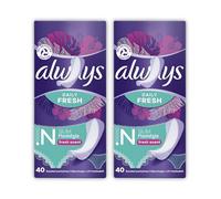 Daily Fresh Pantyliners Slim Flexistyle - 80 Count, Bundle of 2 x 40 | Fresh Scent | Scented Liners for Daily Use | Thin & Comfortable Protection for Women