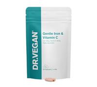 DR.VEGAN Daily Gentle Iron (18mg) and Vitamin C (80mg) | 30 Vegan Capsules | One-A-Day