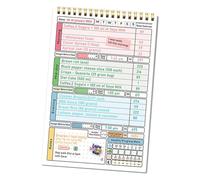 Daily Goal Notepad, English A5 Daily Calories Self-Discipline Coil Note Simple Calendar Time Management Planning Notepad Planning Notepad