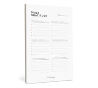Daily Gratitude Notepad - 5.5 x 8.5 Minimalist Mindfulness Planner, 50 Tear-Off Sheets - 6 Simple Daily Reflection Prompts to Stay Centered & Positive - Low-Pressure Desk Accessory & Self-Care Gift