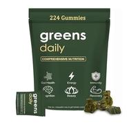 Daily Greens Gummies - Organic Chlorella and Spirulina, Digestive & Gut Health, Formulated with 60+ Ingredients, Multi-Vitamins & Minerals,224 Gummies Bear