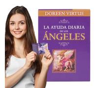 Daily Guidance from Your Angels Oracle Cards - 44 Card Tarot Deck for Beginners | Gold Gilded Edge Cardstock, Companion Instruction Guidebook, Spiritual Divination Tool for Daily Insight