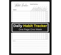 Daily Habit Tracker: Undated Weekly Journal for Goals, Habits, and Self-Care | Create Better Routines and Achieve Your Goals with This Simple Organizer | Large Print