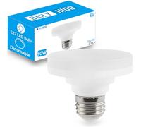 DAILY HIOO LED Puck Light Bulb with E27 Screw, Ultra Mini Flat Light Bulb, 10W(75W Equivalent), Dimmable, 1100LM, 3000K, E27 Base, Low Profile Squat Bulbs for Lamp. (2, 3000K)