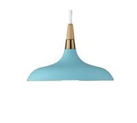 Daily Home Decorative Pendant Light, Modern Simple Light Fixture, E27 Base Macaron Color LED Metal Lampshade, Creative Wooden Ceiling Hanging Lamp, for Kitchen Island, D
